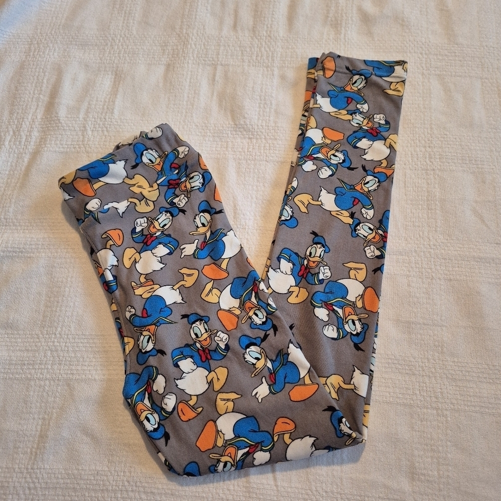 LulaRoe girls size L/XL 8-15 Donald Duck leggings